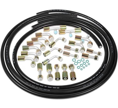 54 pcs Air Conditioning Hose and Fitting Kit 6.5ft #6#8#10 AC Hoses and #6#8#10