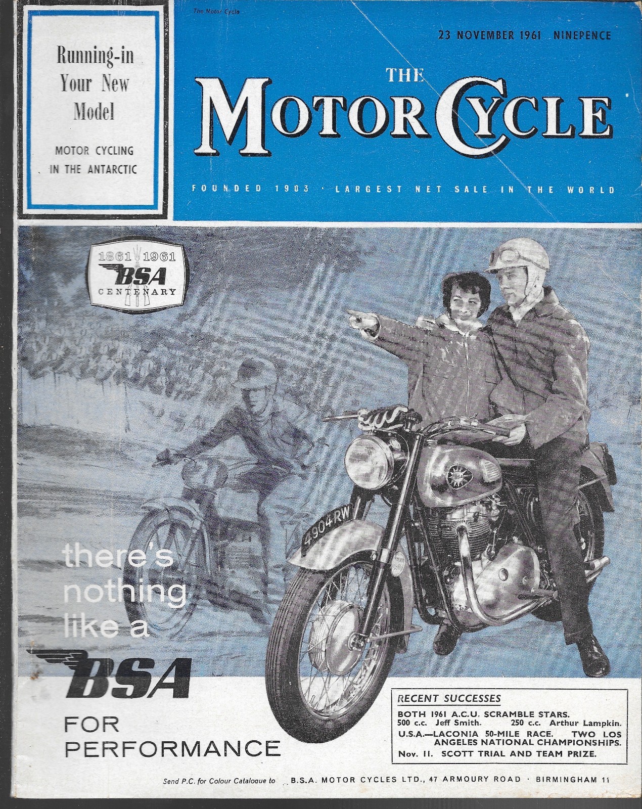 The Motor Cycle Magazine November 23 1961 (Gd) British Mag, More In Ebay Store