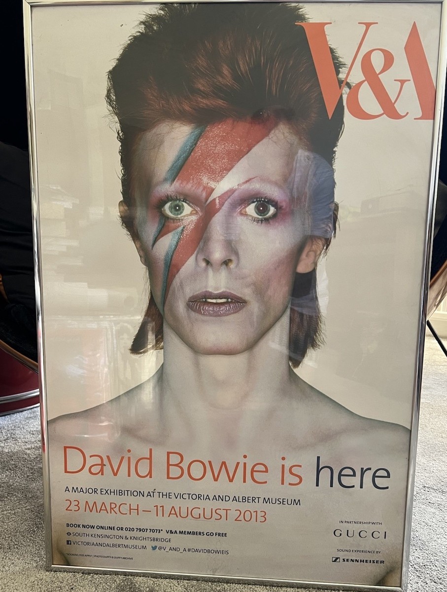 DAVID BOWIE IS HERE V&A FRAMED STUNNING EXHIBITION POSTER