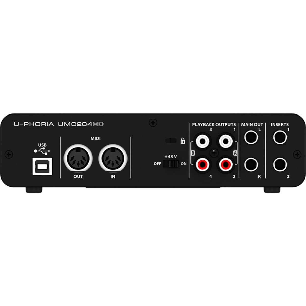 Behringer U-Phoria UMC204HD 2x4 USB Audio Interface 24-Bit