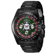 Orologio Cronografo Invicta Speedway Roulette Casino Uomo 40mm Nero 44645