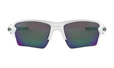 OAKLEY MEN'S OO9188 FLAK 2.0 XL SUNGLASSES POLISHED WHITE/PRIZM JADE