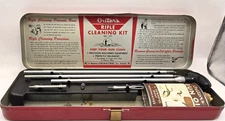 Vintage Outers Gunslick Oil Rifle Cleaning Kit with Red Metal Case and Oil Can