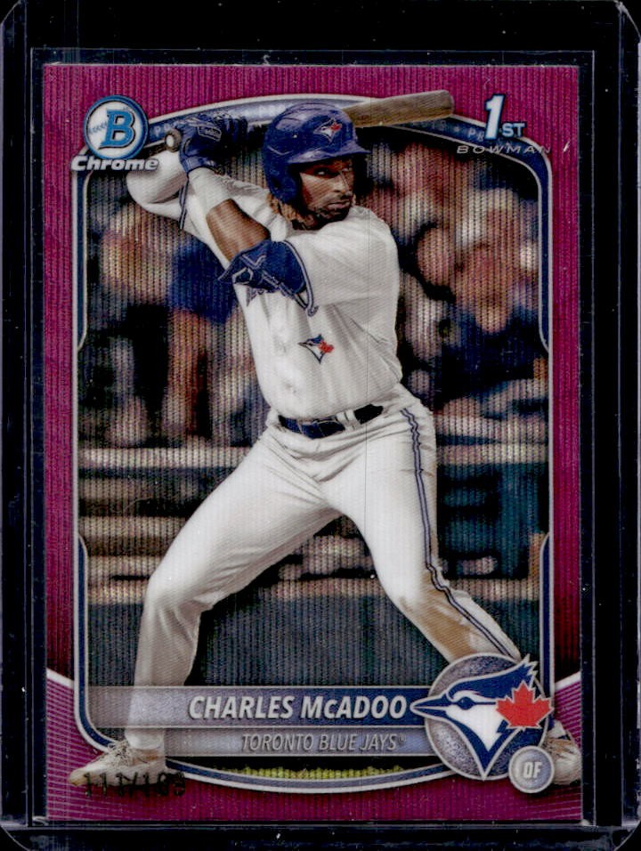 2025 Bowman Charles McAdoo Chrome Fuchsia Wave Refractor 1st #11/199