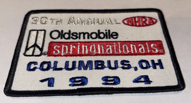 Vintage 1994 Oldsmobile Spring Nationals NHRA Drag Racing Patch Columbus Ohio