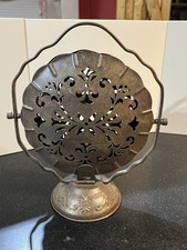 Vintage Folding Metal 3-Tier Display Tray, Chippy Shabby Chic French Cottage