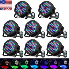 8/4/2PCS 36 LED RGB Stage Lighting PAR Light DMX Beam DJ Disco Light w/ Remote