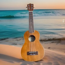 Mitchell Brand MU40NT Model Wooden Soprano Concert Ukulele Natural Finish