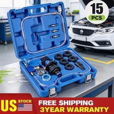 Coolant Vacuum Refill Kit With Leak Detector Adapters Radiator Pressure Tester