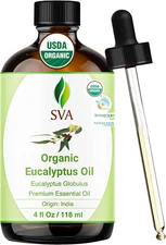 SVA Eucalyptus Essential Oil Organic – 4 Fl Oz – 100% Natural Organic Eucalyptus