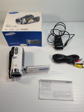 Samsung HMX-F90 HD Camcorder White Handheld Video Camera 52x Zoom Cam EUC.