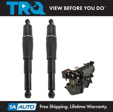 Trq Air Ride Suspension Compressor With Dryer Rear Shock Absorber Kit Set 3pc