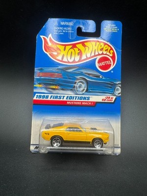 1998 Hot Wheels #670 First Edition 29/40 MUSTANG MACH 1 Yellow A3