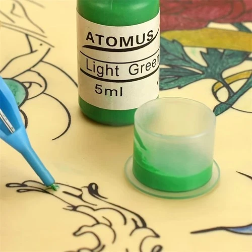 100PCS Tattoo Ink Pigment Cups Tattoo Ink Caps Flat Bottom Plastic image 4