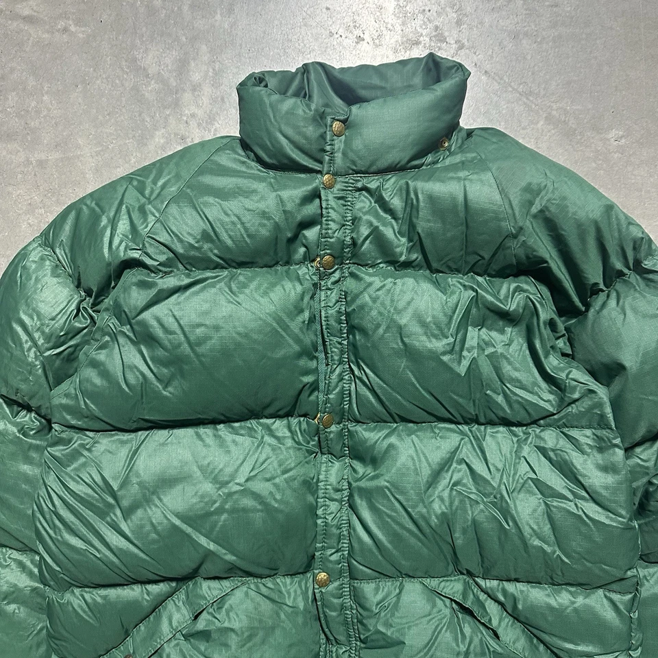 VTG 60s Alpine Design Goose Down Puffer Jacket Green Size Medium USA Alp Sport - Image 2 of 4
