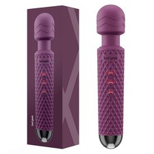 bed geek Handheld Cordless Personal Wand Massager 1 Count Pack of 1 , Purple