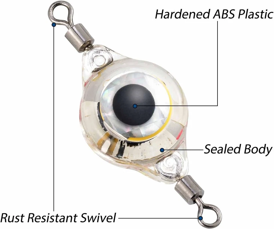 Surtido de señuelos de pesca LED cucharas de caída profunda luces intermitentes submarinas arrastre Foto 4 de 4