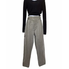 Vintage 80s Jr  s Washed Cotton Canvas Boho Preppy High Rise Pleated Pants 2/4/26