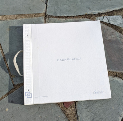 Collins & Company Casa Blanca Wallpaper & Fabric Sample Book Prop Craft Seabrook