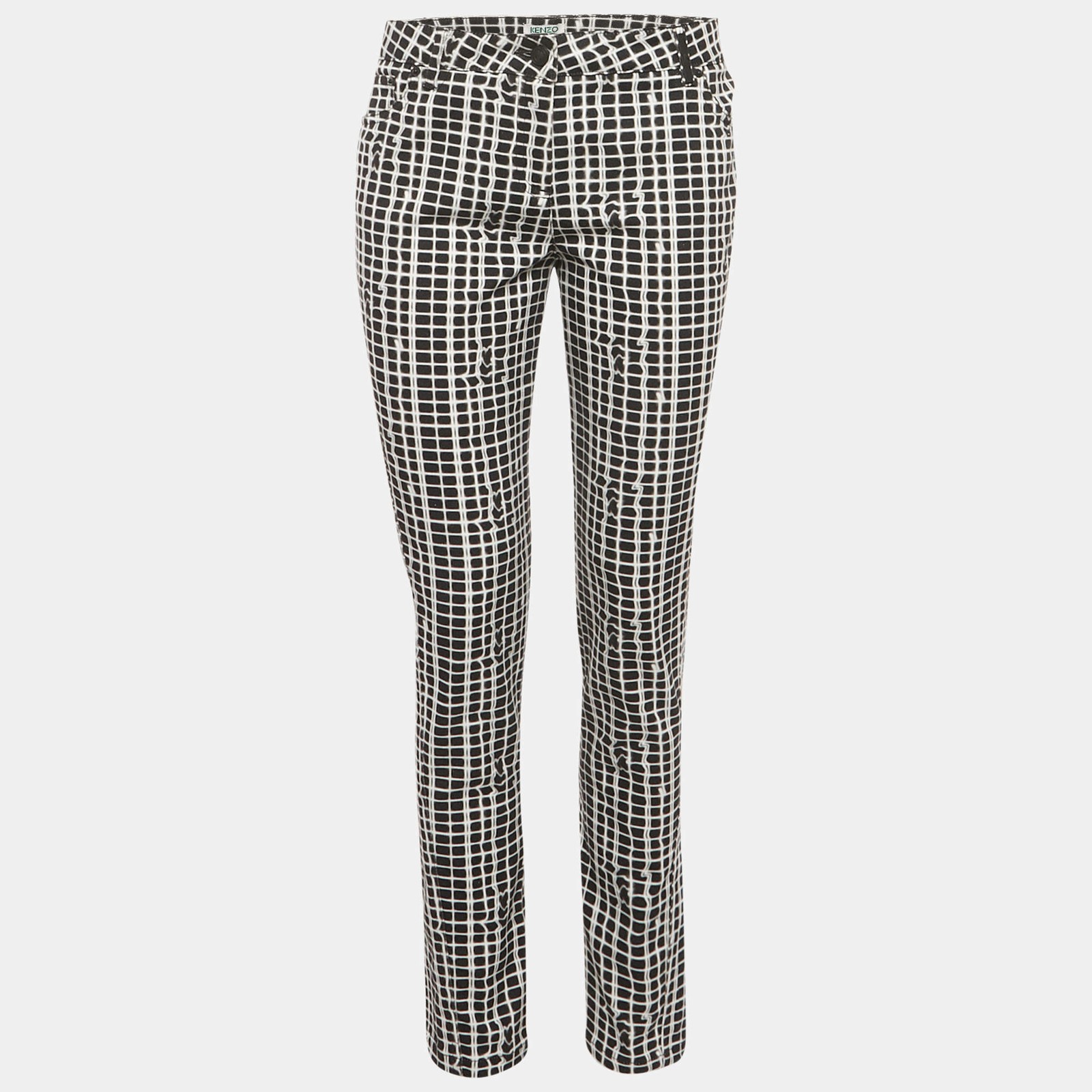 Kenzo Black Printed Denim Skinny Jeans M Waist 30