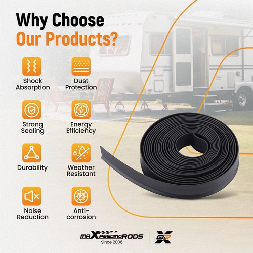 Clip in Wipe Seal Slideout Seal for Camper R854056 Rubber 25ft 1-1/2" * 9/16 in - Picture 6 of 20