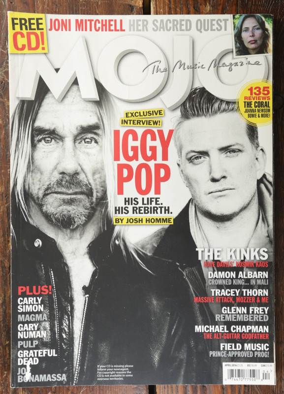 MOJO No 269 APRIL 2016 Iggy Pop THE KINKS Carly Simon GRATEFUL DEAD Pulp Used