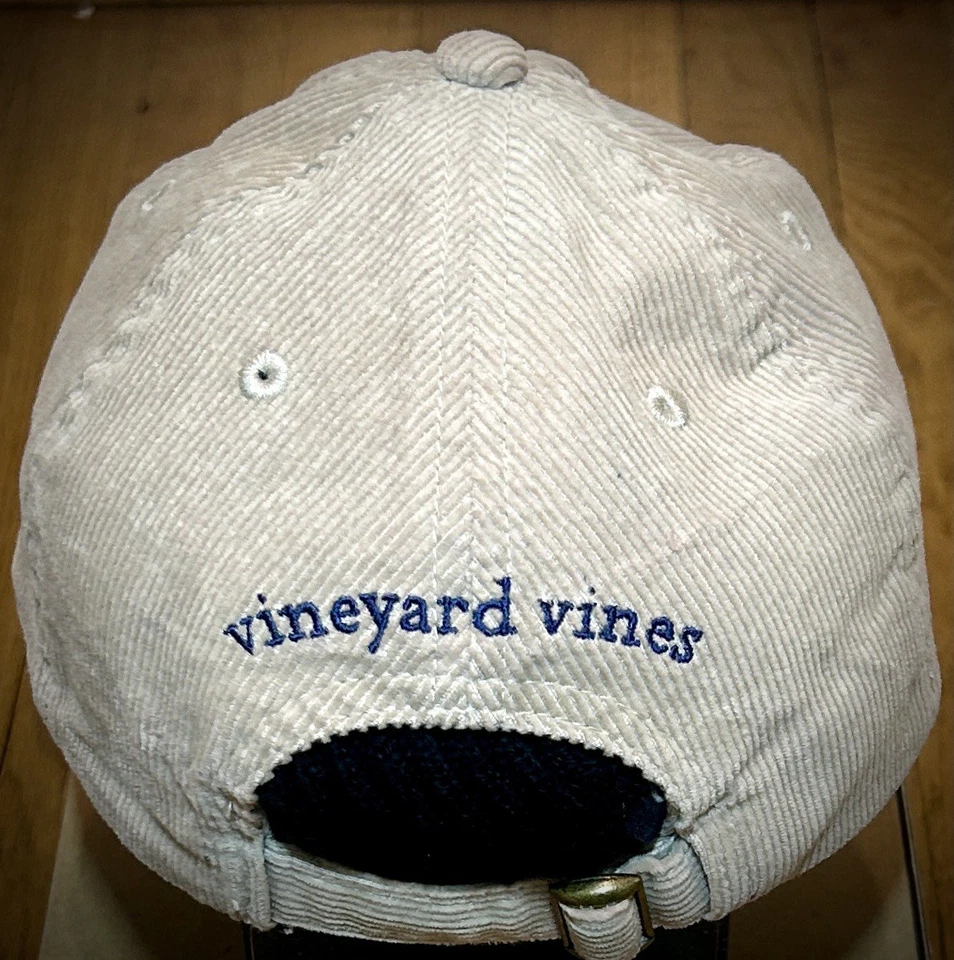 Sombrero de pana Vineyard Vines beige blanco roto correa ajustable Foto 4 de 4