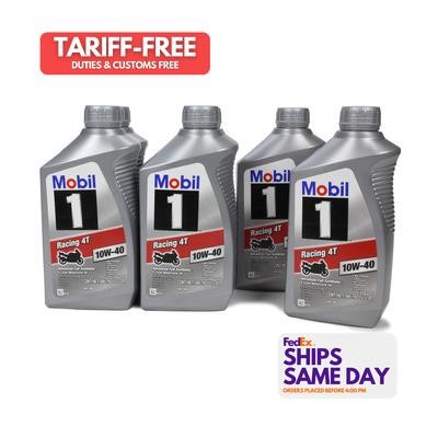Mobil 1 124245, Set of 6 10W40 Motorcy Fits cle Oil Case 6X1 Quart Performance