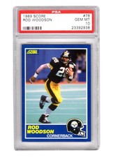 Rod Woodson (Steelers) 1989 Score Football #78 RC Rookie Card - PSA 10 GEM MINT