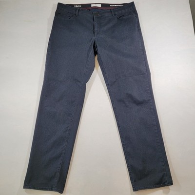 BRAX Cooper Chino Pants Mens 42x34 Navy Blue 5 Pocket Stretch Feel Good Stretch