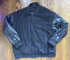 Metallica Black Album Varsity Letterman CHENILLE  Wool Jacket LTD ED EUROPE ONLY