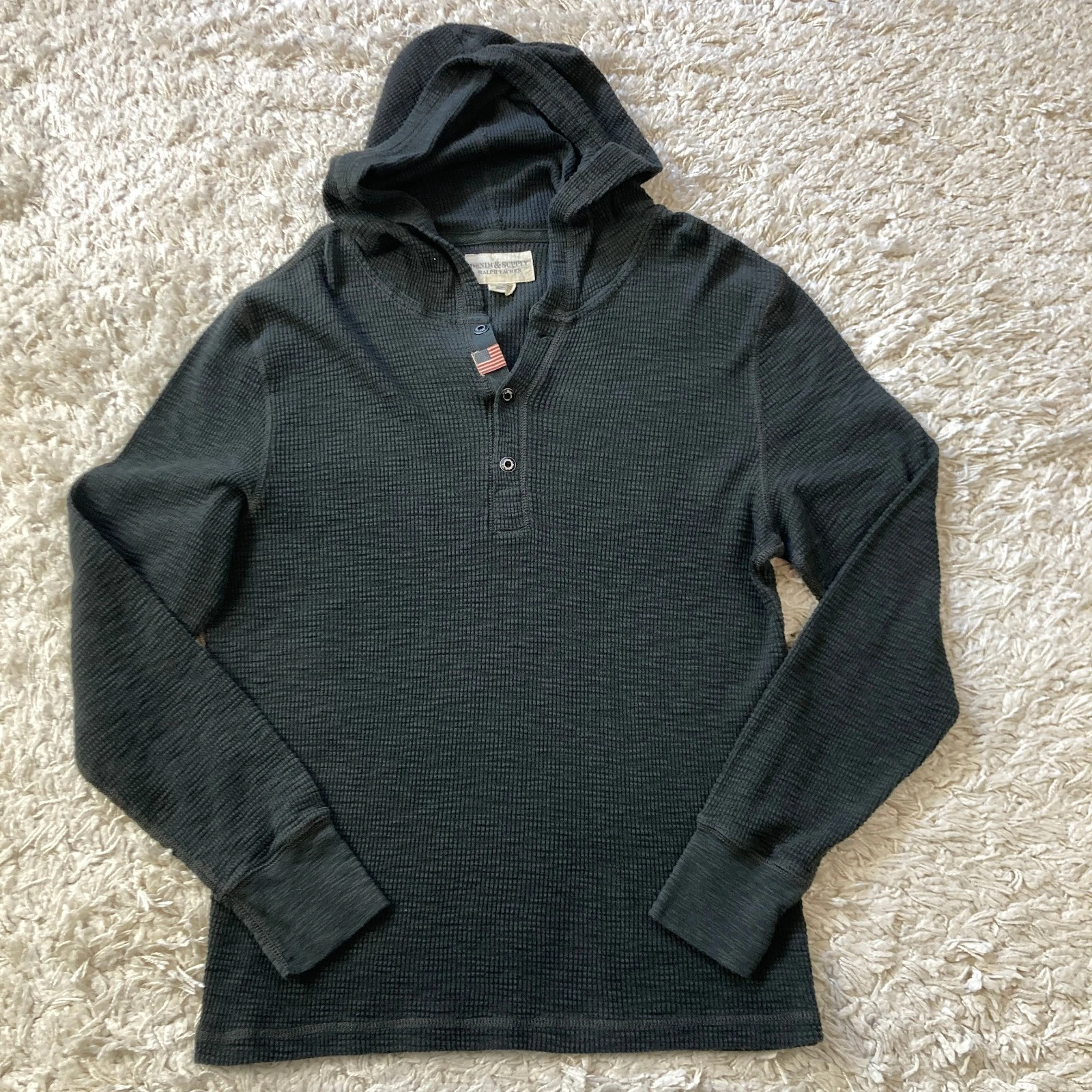 Ralph Lauren Denim & Supply Hoodie Mens Large Henley Thermal Waffle Pullover USA
Opens in a new wind