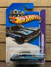 HOT WHEELS 1969 CHEVELLE SS 396 BLACK W BLUE FLAMES 1/64 DIECAST CAR ©2012