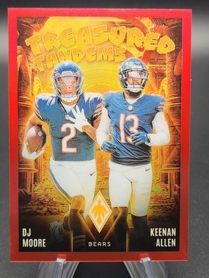 DJ Moore Keenan Allen 2024 Panini Phoenix Treasured Tandems Red 28/99