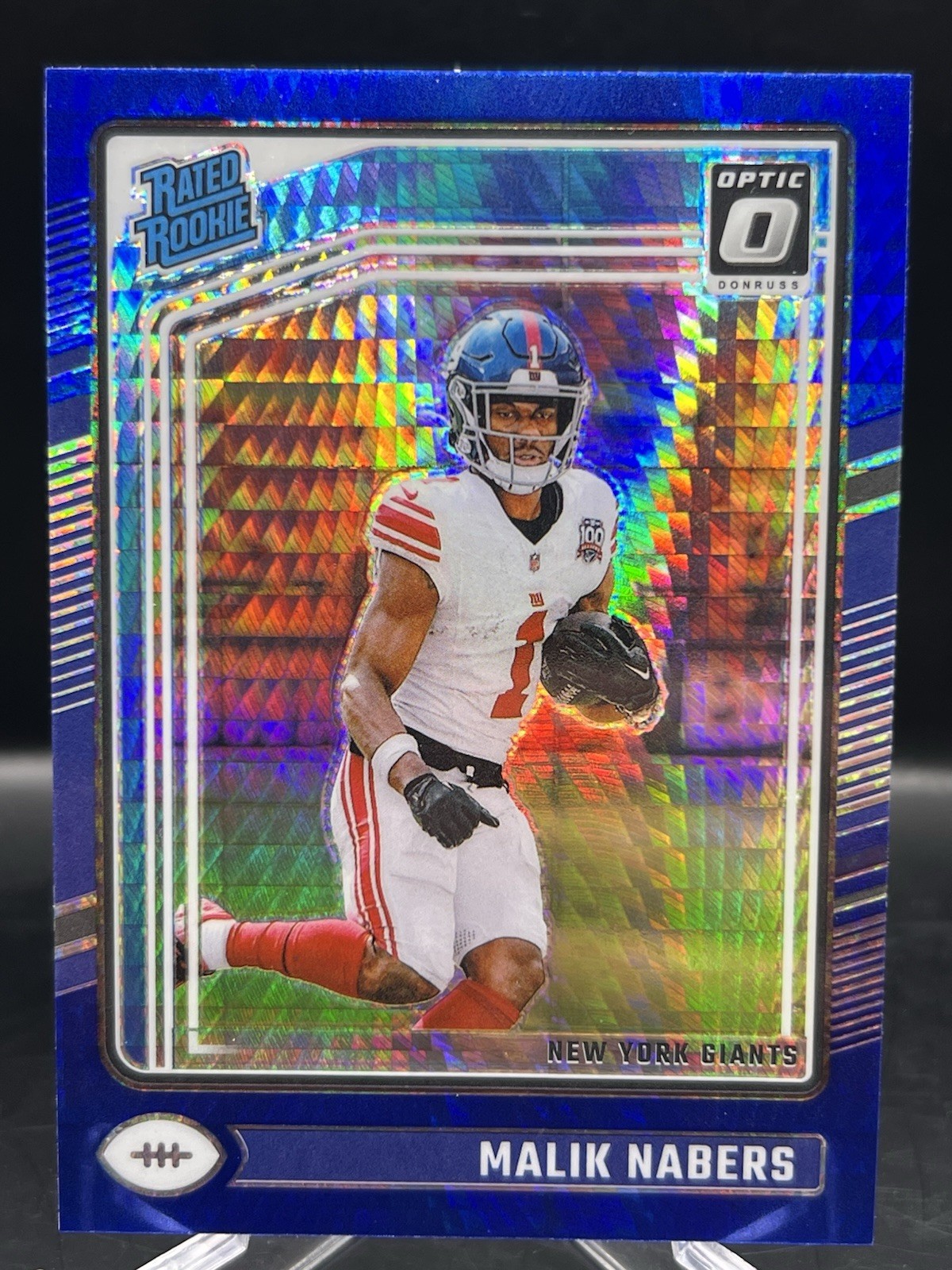 MALIK NABERS 2024 Panini Donruss Optic BLUE HYPER PRIZM RATED ROOKIE #271 🔥🏈