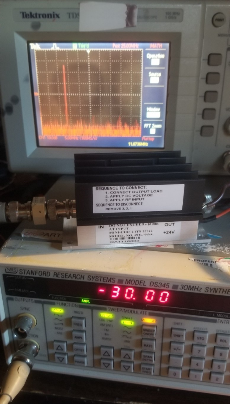 RF Power Amplifier 2.5 kHz - 500 MHz +34 dBm TESTED 25 dB Mini Circuits ZHL-6A