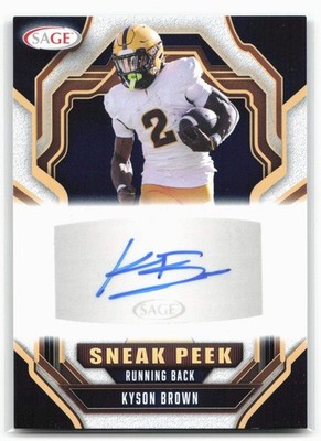 2026 SAGE #SPA-KB Kyson Brown Sneak Peek Autographs Blue