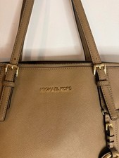 Michael Kors Jet Set Travel Saffiano Leather Tote Bag – Taupe