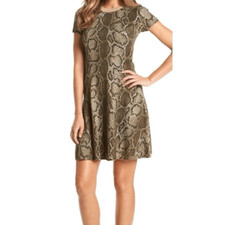 Michael Kors Python print knit Sweater Dress cotton blend size S