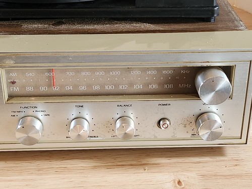 Sears Solid State AM/FM Radio Phonograph Tape Player Model 132.91823900 Works - Picture 4 of 11