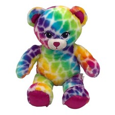 Build A Bear Workshop Rainbow Leopard Teddy Bear Plush 17 inches BAB No.024914