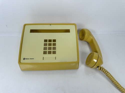 NOS WESTERN ELEKTRISCHE 10-TASTEN-ABDECKUNG GELB MIT HANDYKABEL UND ABDECKPLATTE