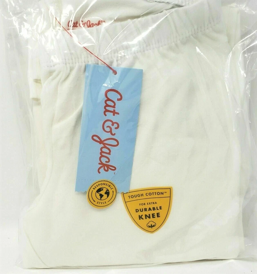 LEGGINGS CAPRI BRANCAS SÓLIDAS FEMININAS, TAMANHO PEQUENO 6/6X, NOVA COM ETIQUETAS, lote de 2, - Imagem 3 de 3