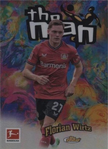 FLORIAN WIRTZ /399 Bayer Leverkusen 2022-23 Topps Chrome Green X