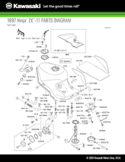 KAWASAKI GENUINE NEW 1996-2001 NINJA ZX-11 ZX 11 FUEL GAUGE 52005