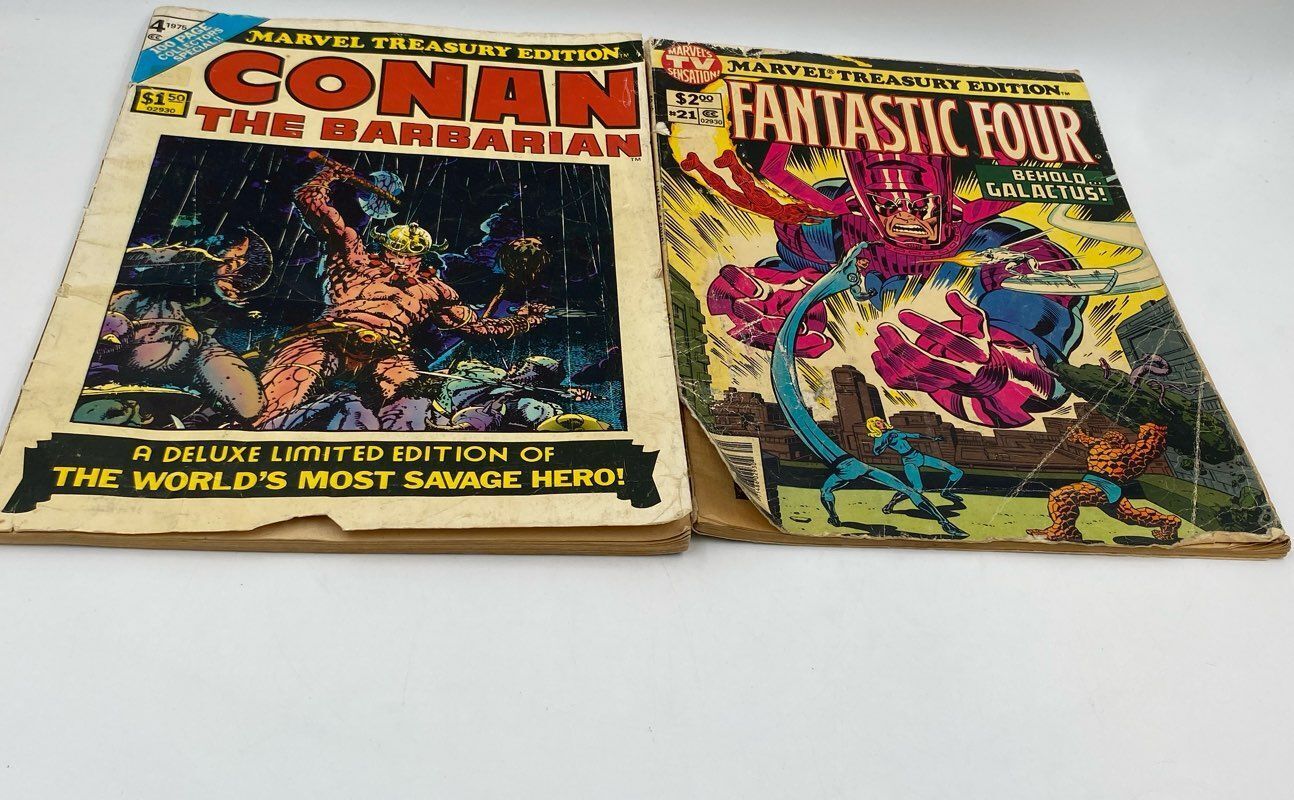 Vintage Marvel Conan The Barbarian & Fantastic Four Comic Book Lot Of 2