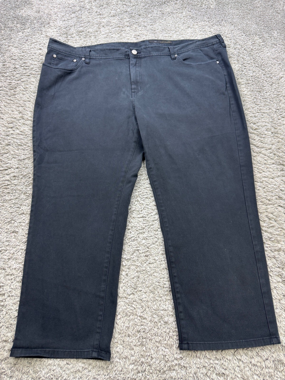 J Hilburn Jeans Men 48 Black Flat Front APiazza Career Performance Chino Pants