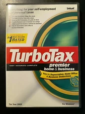  2002 Intuit TurboTax Premier Home & Business COMPLETE FEDERAL and STATE of Cali