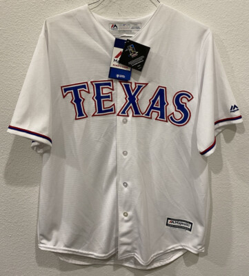 Cole Hamels Texas Rangers MLB Baseball Jersey Men Sz Large L - Main Image