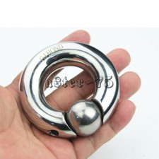 Male Scrotum Pendant Stainless Steel Ring Balls Stretched Pendant Testicle Lock